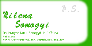 milena somogyi business card